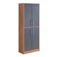 Meuble à chaussures moderne en panneaux de particules/MDF 60,0x30,0x156,0 cm, grand rangement, finition stratifiée, mobilier de maison, salon, école