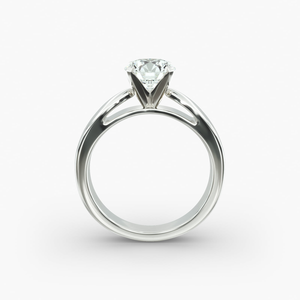 Anillo de Compromiso de Lujo Personalizable con Moissanita de 1 Quilate, Corte DEF/VVS, Plata de Ley 925, Diseño Moderno, Anillos Solitarios - Product Image 2