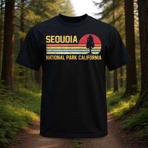 T-shirt promotionnel pour les amateurs de randonnée du parc national de Sequoia en Californie - Product Image 3
