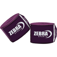 Bandes de boxe MMA élastiques ZEBRA SPORTS HW-413 de haute qualité avec logo personnalisé, en coton respirant pour entraînement unisexe adulte