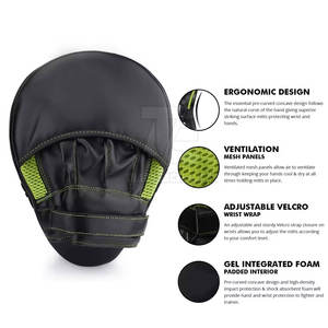 แผ่นโฟกัสป้องกันมือสำหรับชกมวย รูปทรงโค้ง วัสดุหนัง คุณภาพดีที่สุด ลดราคาพิเศษ ขนาดและสีตามสั่ง - Product Image 3