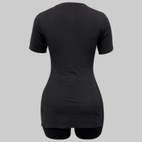 T-shirt décontracté d'hiver pour femme, à manches courtes, col montant, en polaire, séchage rapide, respirant, et short cycliste