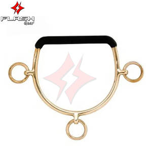 Premium de haute qualité Faux Gag acier 3 anneaux en mousseline de soie Style Gag Bit Durable en acier inoxydable Western Dutch Gag Bit allemand argent - Product Image 4