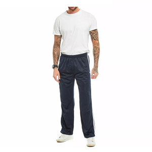 Pantalon droit pour hommes imprimé de logo personnalisé, jogging de sublimation à rayures incurvées, vêtements de sport pour hommes, pantalon slim respirant et fuselé - Product Image 6