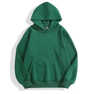 OEM Wholesale Custom Long Sleeve Printed Oversize Pullover Hoodies High Quality 100% Cotton Hoodie front pocket patch