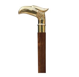 Canne en laiton artisanale pour usage traditionnel avec poignée en laiton détaillée et corps en bois ou en métal robuste - Product Image 2