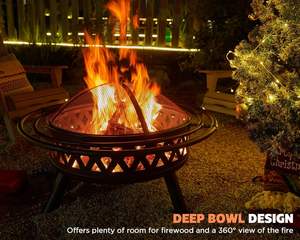 Decorative Modern Steel <b>Fire</b> Pits Freestanding <b>Portable</b> 9999 BTU for Open Area Heating Garden Outdoor Relaxation Use Wholesale - Product Image 3