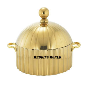 Servidor de comida de metal Calidad Premium Diseñador hecho a mano Venta al por mayor Calentador de alimentos Boda y evento Calentador de comida de metal decorativo - Product Image 5