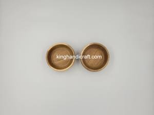 Cuenco de madera de acacia medio D10xH4cm | Cuenco de madera natural hecho a mano para especias, nueces, aperitivos | Vajilla de cocina rústica - Product Image 5