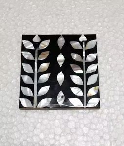 Mosaico de concha de lujo moderno con posavasos de mármol para bebidas, mantel de Arte de concha natural colorido para servir café - Product Image 4