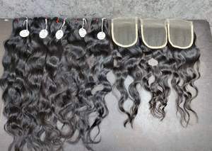 13/6 HD 20 Pouces Frontal Raw Indien Cheveux Humains Non Transformés Bouclés Ondulés Droite Jerry Curl Texture Temple Cheveux Cuticules Alignés - Product Image 4