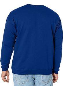 Sweat-shirt à col rond uni en coton éponge français 100% épais pour hommes, sweat-shirt de luxe surdimensionné à épaules tombantes de créateur personnalisé - Product Image 5