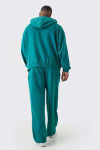 New Sublimation Print Custom logo Oversized Cropped <b>Zipper</b> <b>Hoodie</b> and Baggy Sweatpants Set Camo Tracksuit for <b>Men</b> Pullover Wear - Product Image 6