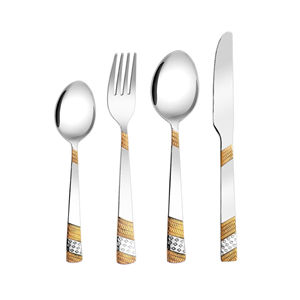 Customization Factory Price Metal Flatware <b>Set</b> Thick Stainless Steel Silver Plated With Resin Handle <b>Cutlery</b> <b>Set</b> for Daily Use - Product Image 6
