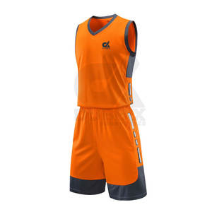 Meilleures ventes d'uniformes de basket-ball personnalisés pour adultes, ensembles de maillots d'entraînement respirants, nom de l'équipe, impression par transfert thermique, 100% polyester - Product Image 3