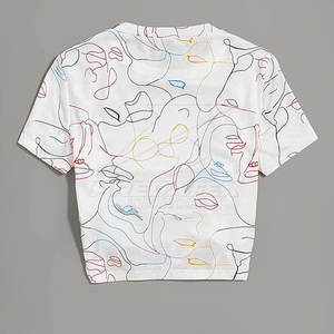 Top corto de estilo moderno de tela de mezcla de algodón suave para mujer, Top corto ajustado para uso diario - Product Image 3