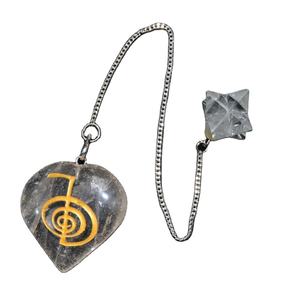 Cristal con corazón Reiki Suncatcher péndulo - Product Image 1