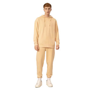 Streetwear Fabricant de survêtements en éponge française Ensemble de pantalons de survêtement et sweat à capuche personnalisés Survêtement unisexe en strass délavé à l'acide - Product Image 1
