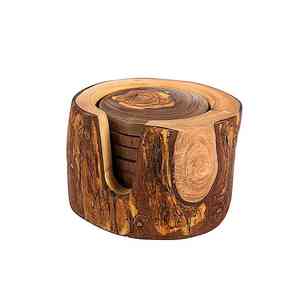 Dessous de verre en bois imprimés personnalisés faits à la main en Inde Décoration de table en noyer mangue personnalisée - Product Image 6