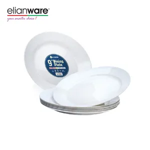Elianware, высокое качество, пластик (ПП), не содержит Бисфенол А, пластиковая обеденная тарелка 9 дюймов, пластиковая тарелка, дешевая тарелка, производитель Малайзии