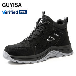 GUYISA Workwear Series Botas DE SEGURIDAD antiestáticas Microfibra Upper High Top <span class=keywords><strong>Safety</strong></span> Sneakers Botas DE SEGURIDAD amarillas y marrones - Product Image 1