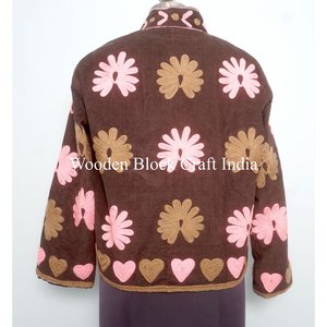 Durable Quality Vintage Style Embroidered cotrise Jacket with Art Patterns for Womens Stylish Daily Wear Available in all size - Product Image 5