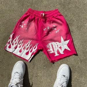 Summer Sun Dyed Faded Sweat Shorts Active Wear 100% Cotton Jogger Vintage Distressed Custom Printing Logo Shorts for Men - Product Image 6