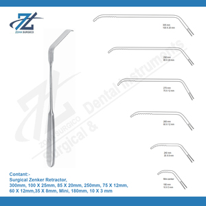 Écarteur chirurgical Zenker Mini 10X3mm 18cm en acier inoxydable Instruments chirurgicaux de base Langenbeck du fabricant pakistanais - Product Image 2