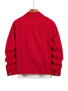 Distress Stylish <b>Denim</b> <b>Jackets</b> for Men With Full Customization <b>Custom</b> Sport Style Men's Jeans <b>Jacket</b> for Outdoor Wear - Product Image 2