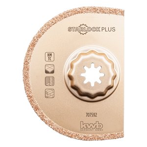 Lame de scie multifonction Kwb STARLOCK 707592 pour fraisage semi-circulaire de carreaux et de plâtre D.85mm - Product Image 1