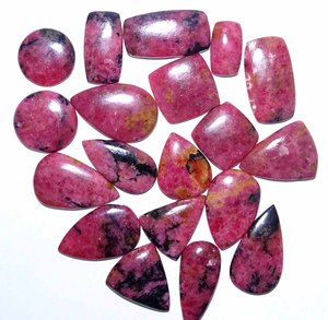 Rhodonite ธรรมชาติ Cabochon อัญมณีหลวมกึ่งมีค่าสําหรับทําเครื่องประดับผลิตภัณฑ์จํานวนมากที่ทําด้วยมือปรับแต่งขนาดรูปร่าง - Product Image 5