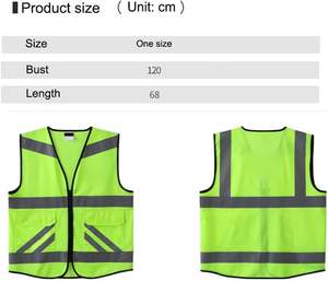 Chaleco de Seguridad Reflectante de Alta Visibilidad ANSI Clase 2, Impermeable, con Luz LED Intermitente, Transpirable, para Hombre/Mujer, para Tráfico - Product Image 3