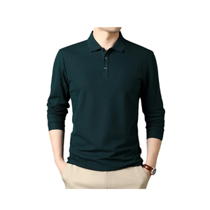 Gran oferta, suéter de Otoño de Color sólido de manga larga para hombre, nuevo diseño cálido para Polo, tela de punto transpirable - Product Image 2