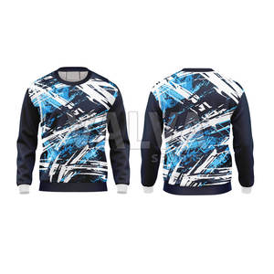 เสื้อสเวตเตอร์โอเวอร์ไซส์ของผู้ชายผ้าฝ้ายผสมดีไซน์และสีต่างกันสำหรับฤดูหนาว - Product Image 3