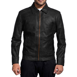 Hot Selling New Design Genuine Leather <b>Canvas</b> <b>Jacket</b> <b>Men</b> Full Sleeves Street Wear Professional Waterproof Breathable - Product Image 4