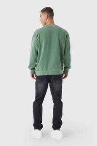 Sweats à capuche pour hommes et sweats-shirts OEM vente en gros personnalisé blanc unisexe épaule tombante col rond sweats 100% coton doublé éponge - Product Image 2