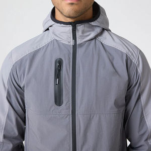 High Quality Plus Size Men's <b>Windbreaker</b> Suit Set Breathable Nylon Waterproof Tracksuit with Lightweight Piping for Winter - Product Image 2