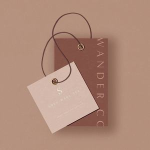 Étiquettes personnalisées pour vêtements avec étiquette de col en papier blanc, étiquette de marque personnalisée pour <span class=keywords><strong>t</strong></span>-shirts, robes, vestes et articles élégants - Product Image 3