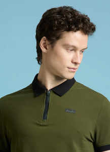 Wholesale 100% Cotton Men's Polo <b>Shirt</b> <b>Long</b>-<b>Sleeve</b> Zipper <b>T</b>-<b>Shirt</b> Slim Fit Anti-Wrinkle High Silk Spring Summer Polo <b>Shirt</b> - Product Image 5