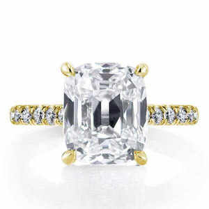 Bague en argent sterling S925 avec moissanite, coupe émeraude de qualité supérieure, design unique et élégant, disponible à bas prix - Product Image 2