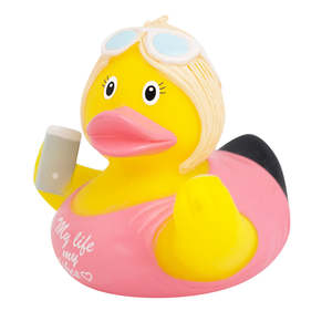 Pato de Goma para Niñas y Bebés, Ecológico, de PVC, con Sonido, para Baño, con Logotipo Personalizado - Product Image 1