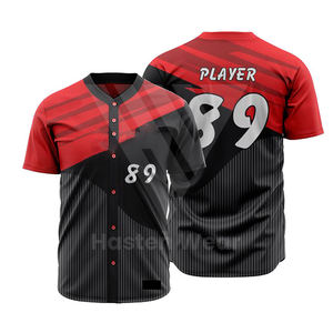 100% Polyester imprimé quart boutonné Baseball uniforme ensembles cheville longueur pantalon évacuation de l'humidité respirant de haute qualité - Product Image 5