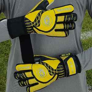Gants de gardien de but en cuir personnalisables en cuir de qualité supérieure avec poignée en latex pour le football en gros - Product Image 6