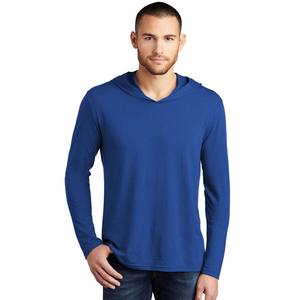 <b>Grey</b> Custom Embroidered Long Sleeve T Shirts Hooded Lightweight <b>Sweatshirts</b> T Shirts Hooded - Product Image 4