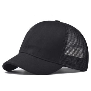 Casquette de baseball à bord court, chapeau d'entraînement à bord court uni réglable chapeau de pêche athlétisme chapeau de camionneur maille - Product Image 1