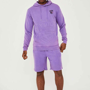 Winter Casual Street Wear Wholesale <b>Men's</b> <b>Hoodie</b> & <b>Shorts</b> <b>Set</b> 100% Cotton Customized Logo - Product Image 3