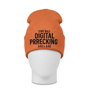 Bonnet en acrylique tricoté à l'ordinateur avec impression numérique, doux et chaud, pour l'hiver, unisexe, pour les sports de plein air, casquette décontractée, personnalisable avec logo - Product Image 1