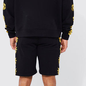 Jogging \ Shorts Conjuntos de dos piezas Slim Fit Media cremallera Sudaderas con capucha Conjunto de chándales con logotipo personalizado Conjuntos cortos con capucha para hombres - Product Image 4