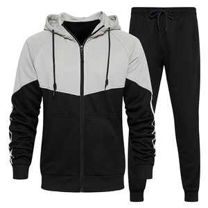 Ensemble de survêtements pour hommes d'hiver, vêtements de sport décontractés, survêtements à fermeture éclair, survêtement 2 pièces pour hommes - Product Image 1