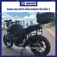Cadre M-Biker MT15 Modèle 3 avec porte-bagages latéral de type boîte en matériau THP CHU LC, capacité 8L pour le rangement